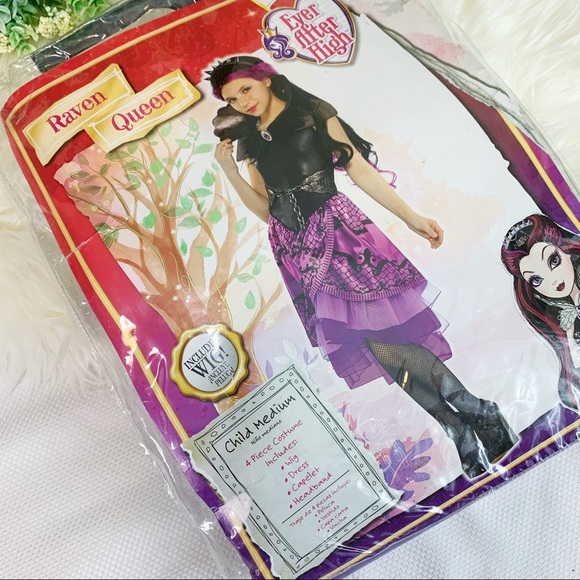 Raven Queen Ever After High Costume Child’s Medium NWT - Picture 3 of 13